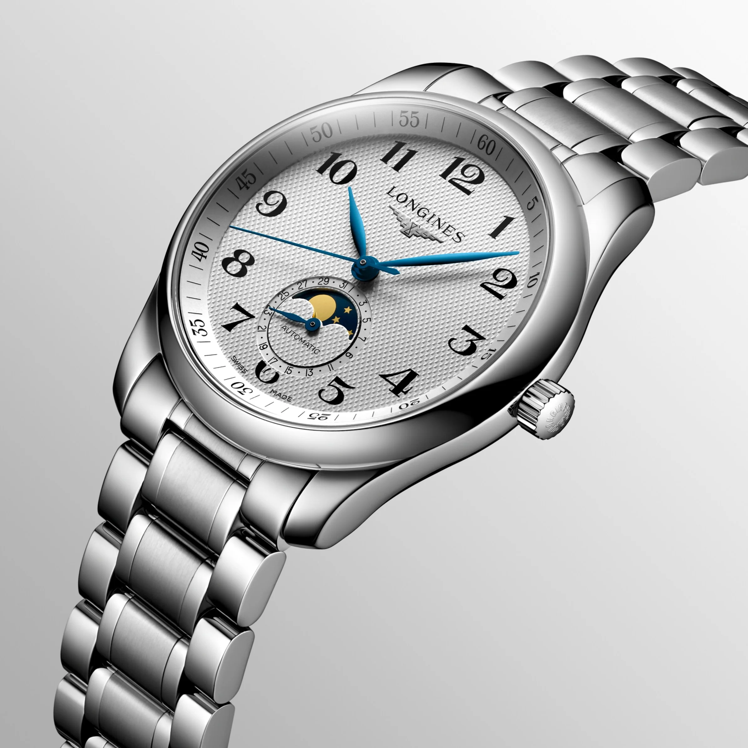 Longines Master Collection Moonphase 40mm Silver Dial Stainless Steel - Image 3
