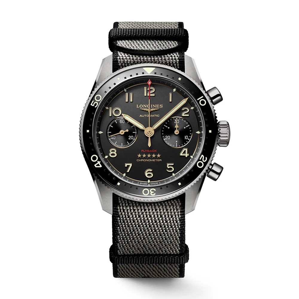 Longines Spirit Flyback Titanium Fabric Strap 42mm