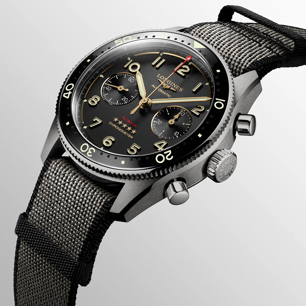 Longines Spirit Flyback Titanium Fabric Strap 42mm - Image 2