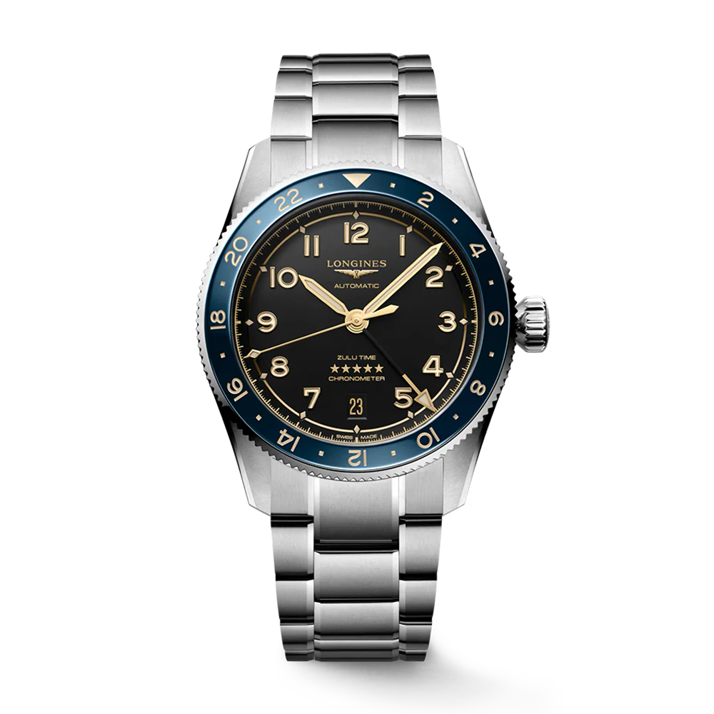 Longines Spirit Zulu Time 39mm GMT Anthracite Dial Watch