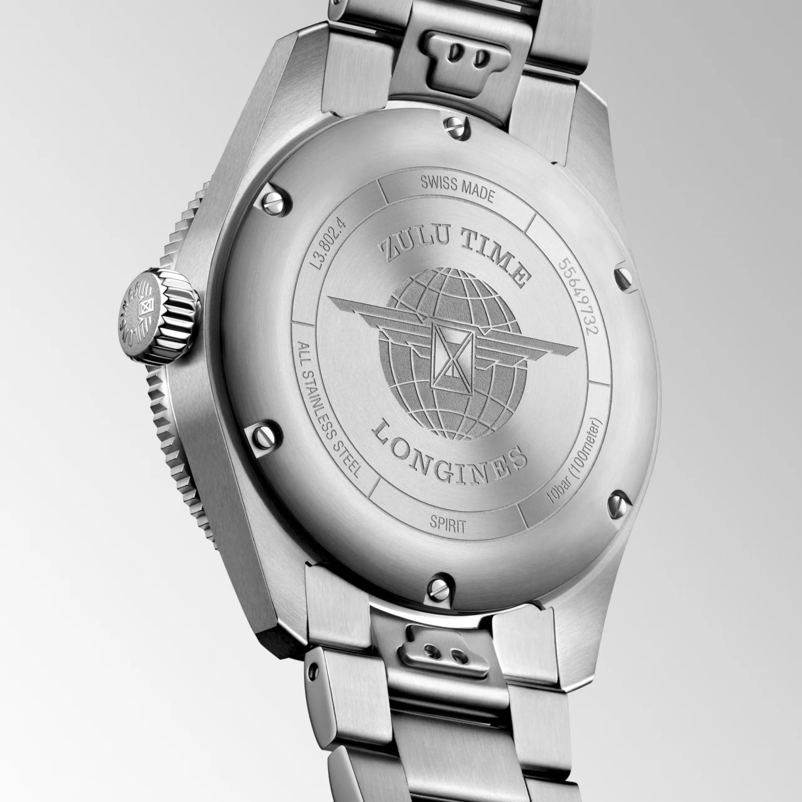 Longines Spirit Zulu Time 39mm GMT Anthracite Dial Watch - Image 2