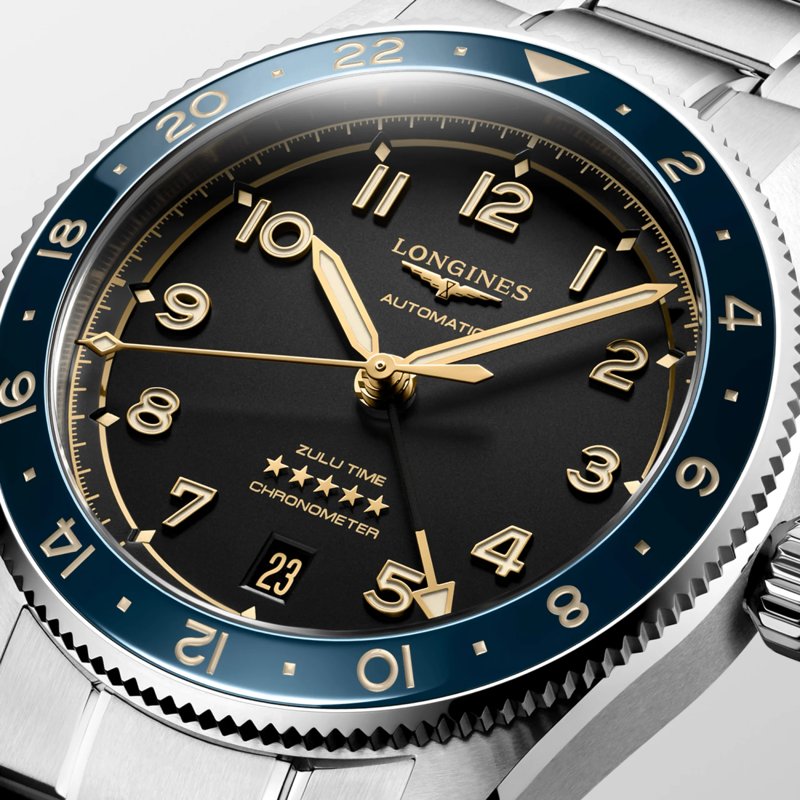 Longines Spirit Zulu Time 39mm GMT Anthracite Dial Watch - Image 3