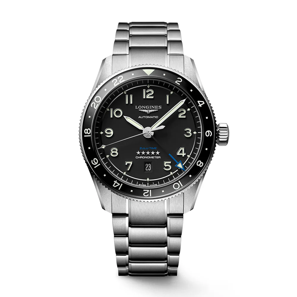 Longines Spirit Zulu Time Black Dial