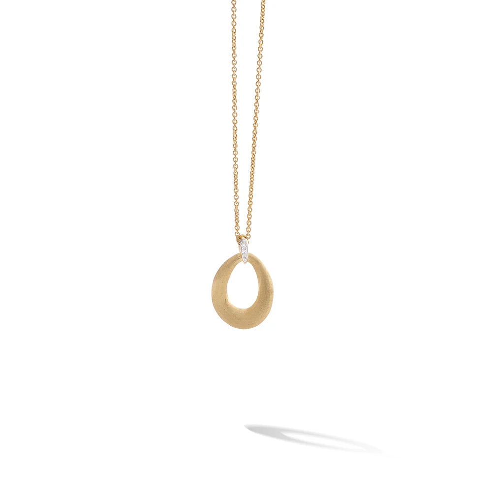 Marco Bicego Lucia 18K Yellow Gold Diamond Loop Pendant