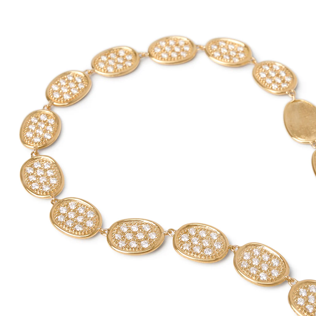 Marco Bicego Lunaria 18K Yellow Gold Diamond Necklace - Image 3