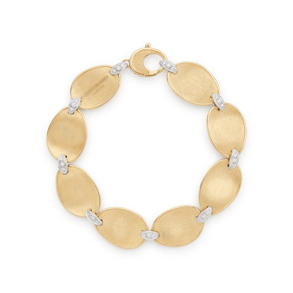 Marco Bicego Lunaria Diamond Accent Bracelet 18K Yellow Gold