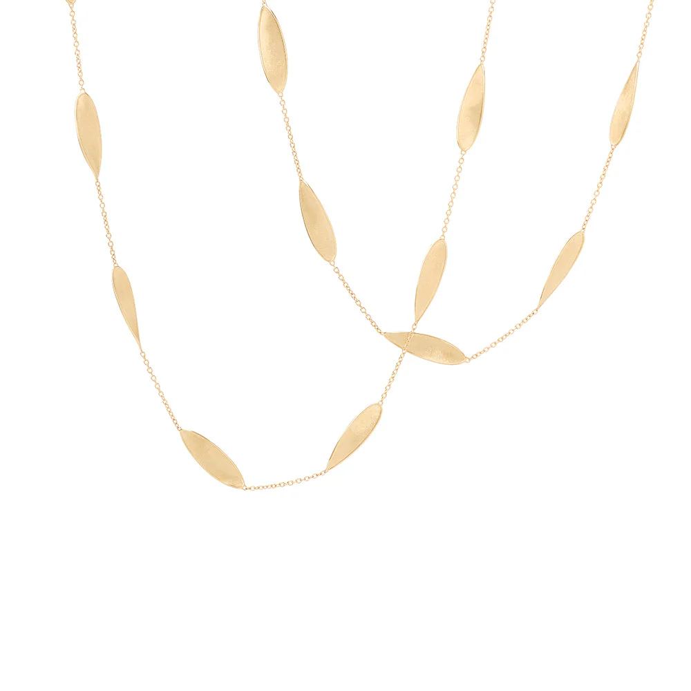 Marco Bicego Lunaria Long Station Necklace 18K Yellow Gold