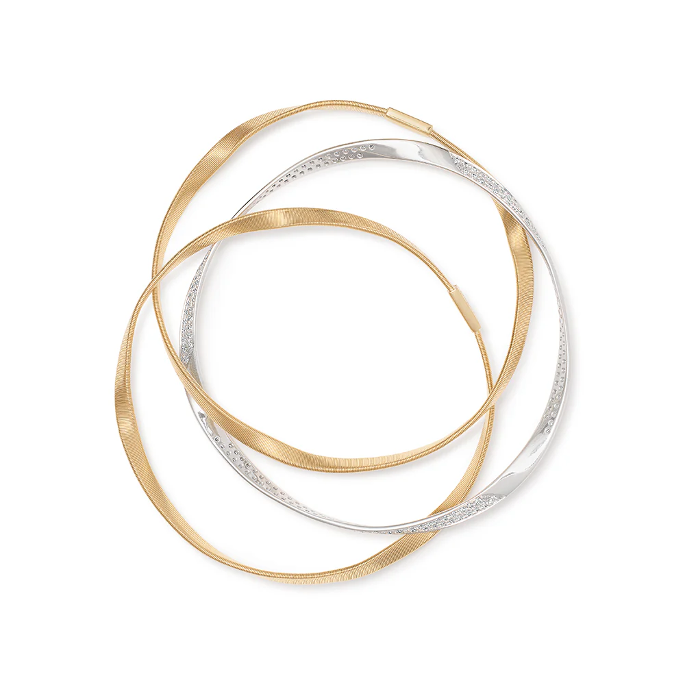 Marco Bicego Marrakech 3 Strand 1.65ct Diamond Bangle - Image 2