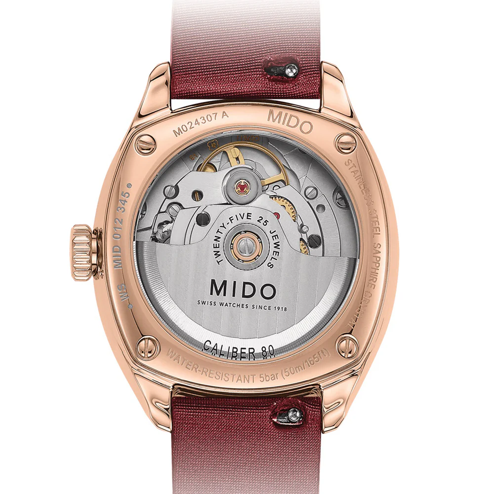 Mido Belluna Royal Lady Rose Gold PVD-Coated Steel Watch - Image 2