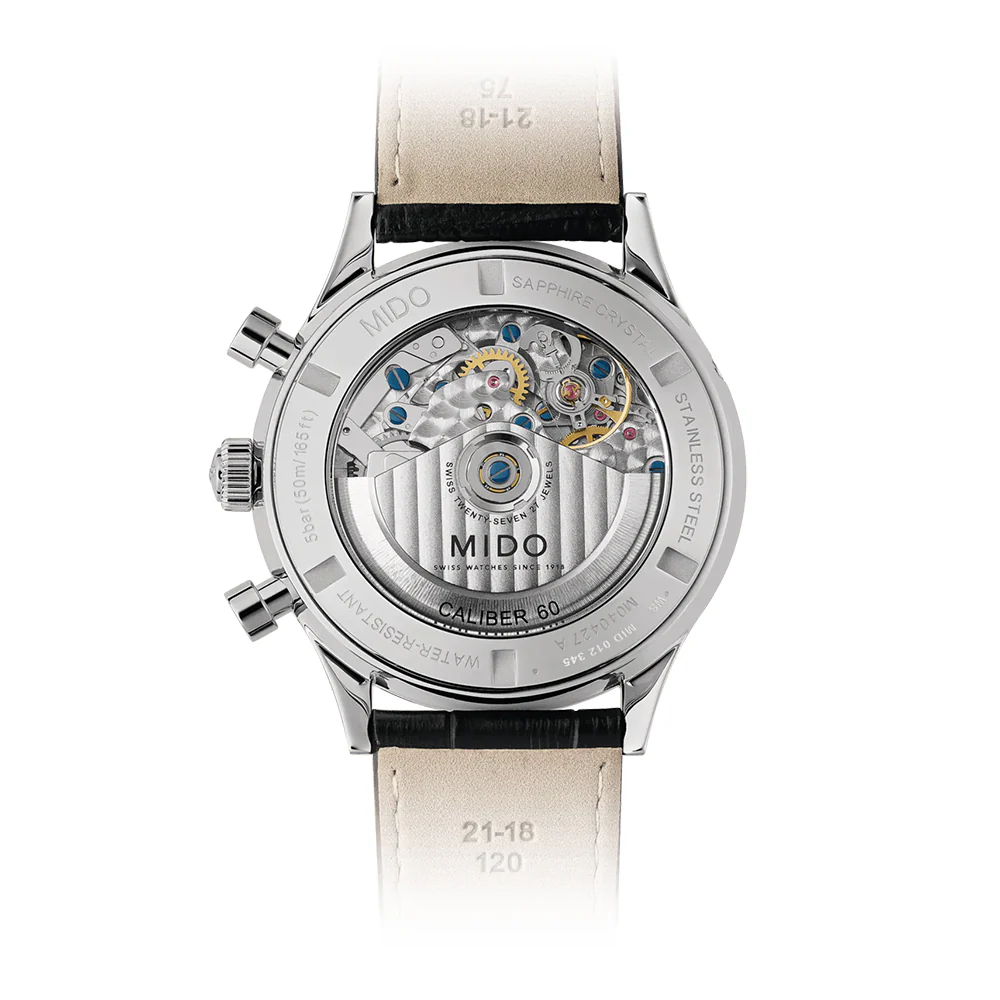 Mido Multifort Patrimony Chronograph Black Dial Watch - Image 2