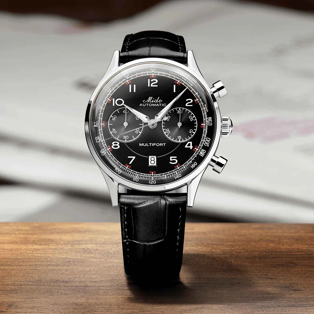 Mido Multifort Patrimony Chronograph Black Dial Watch - Image 7