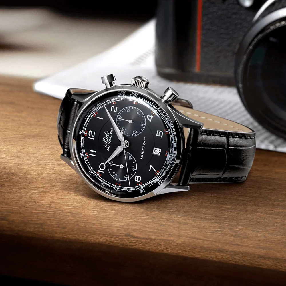 Mido Multifort Patrimony Chronograph Black Dial Watch - Image 8
