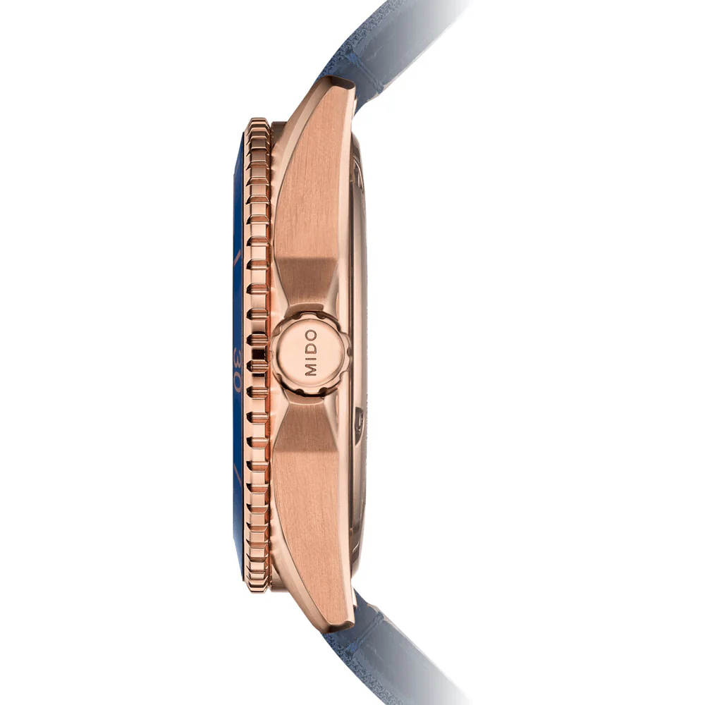 Mido Ocean Star 200 Rose Gold PVD-Coated Steel Blue Dial Watch - Image 3