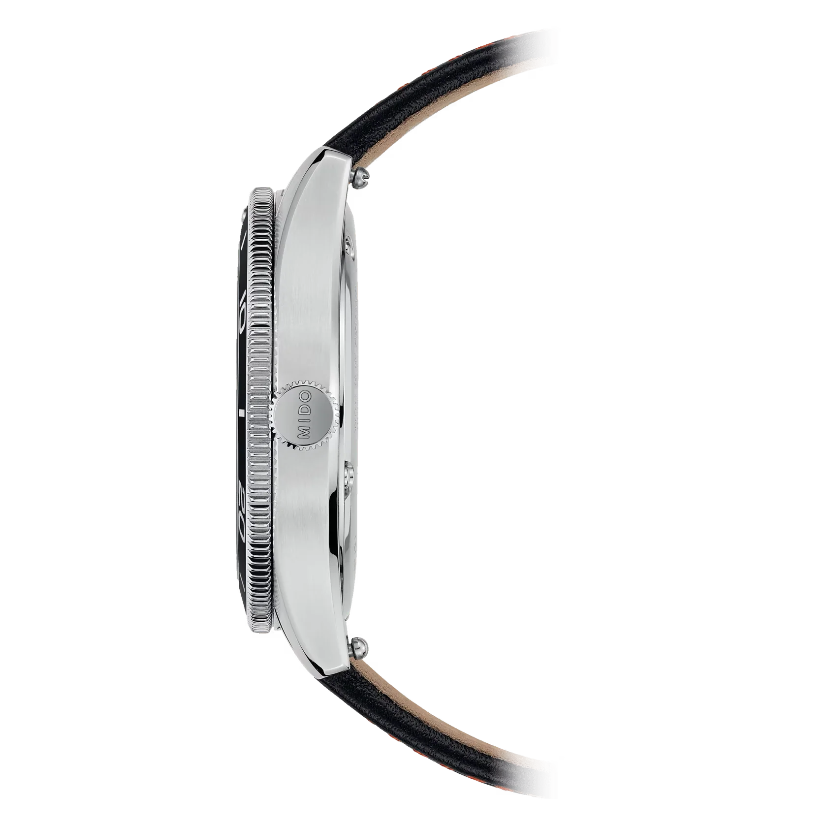 Mido Ocean Star 39 Black Dial Orange Fabric Strap Watch - Image 3