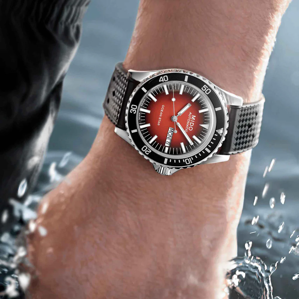 Mido Ocean Star Tribute Red Gradient Watch - Image 7