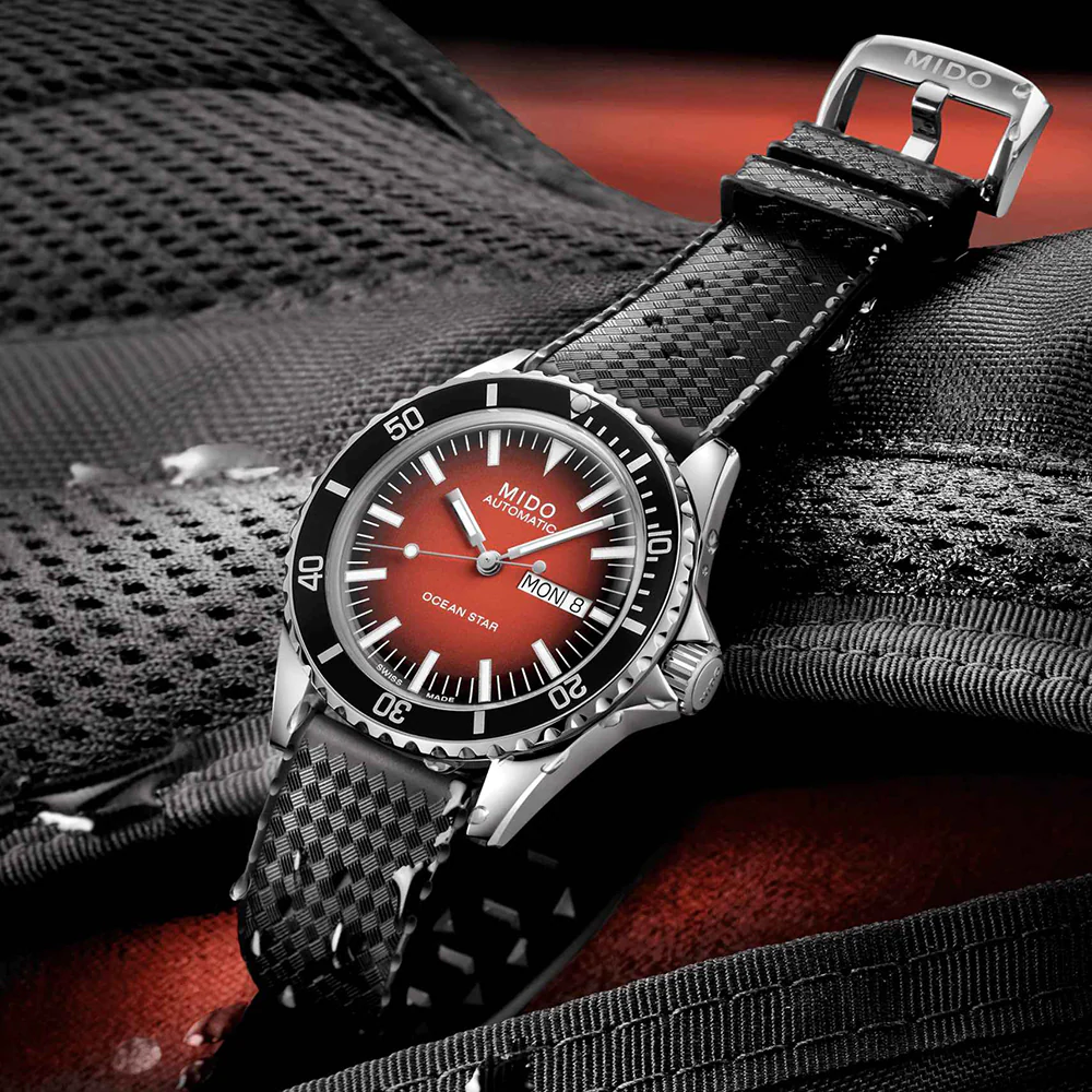 Mido Ocean Star Tribute Red Gradient Watch - Image 8