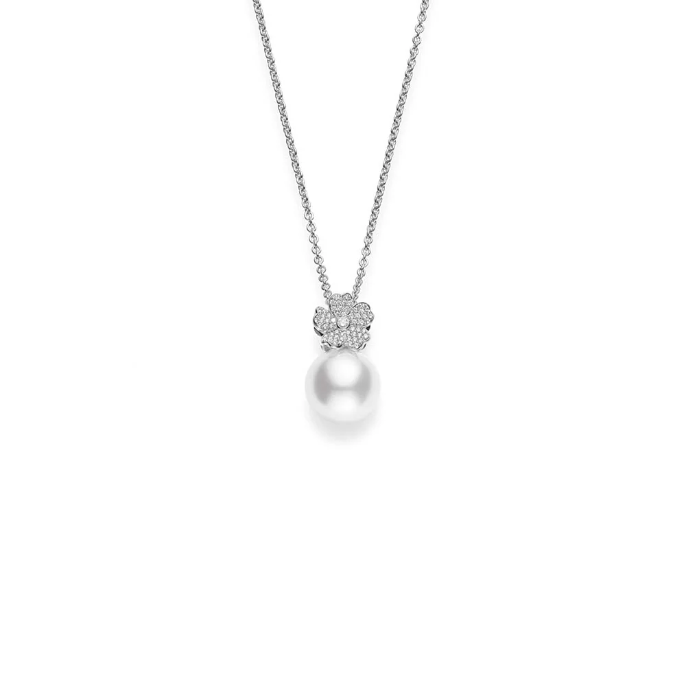 Mikimoto Cherry Blossom White South Sea Pearl Pendant Necklace