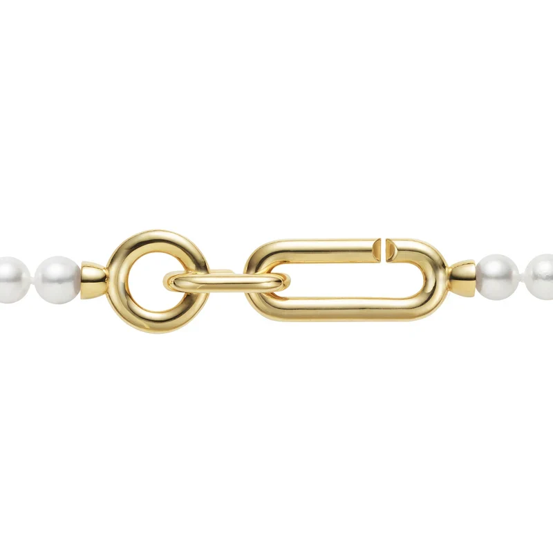 Mikimoto M Code Akoya Pearl Necklace 18K Yellow Gold - Image 3