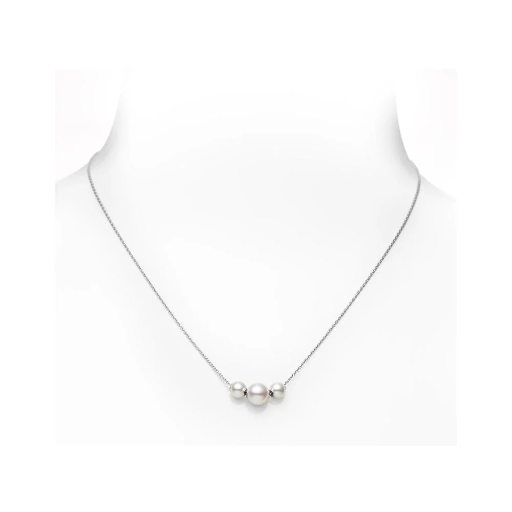 Mikimoto Pearls in Motion 18K White Gold Akoya Pearl Necklace