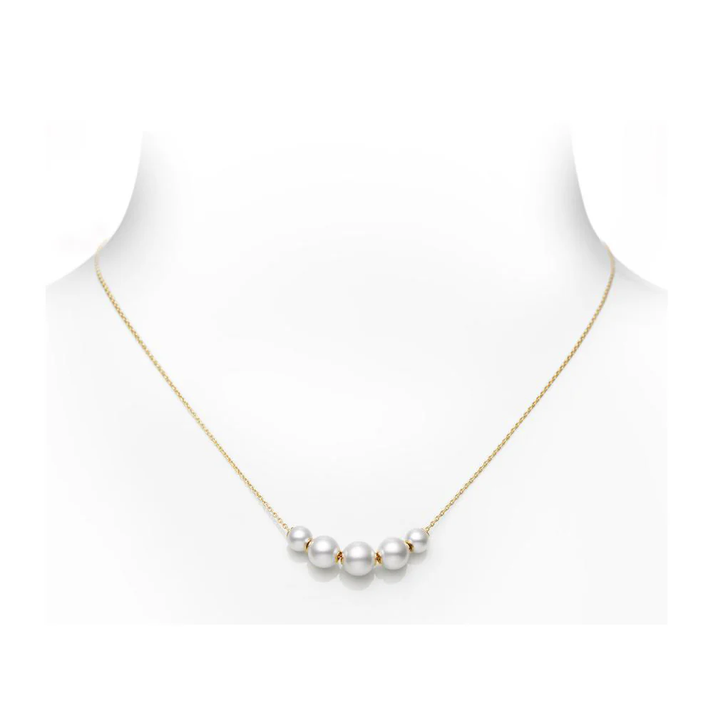 Mikimoto Pearls in Motion 18K Yellow Gold Akoya Pearl Necklace