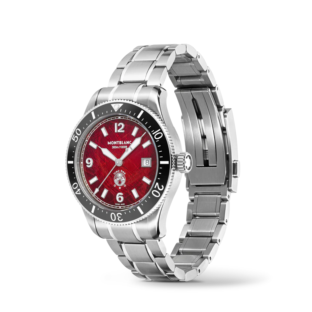 Montblanc Iced Sea Automatic Date Burgundy Dial Stainless Steel - Image 3