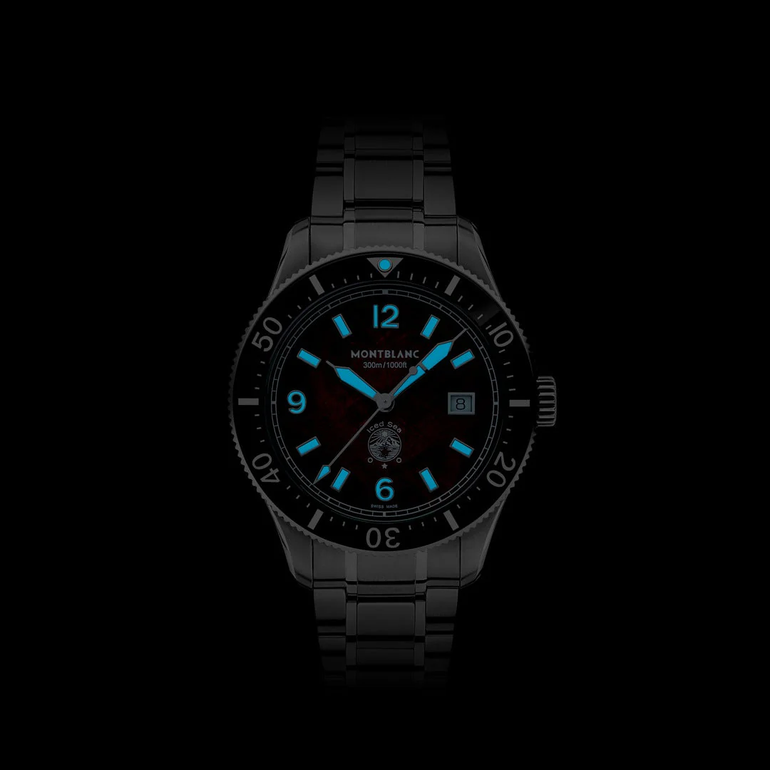 Montblanc Iced Sea Automatic Date Burgundy Dial Stainless Steel - Image 7