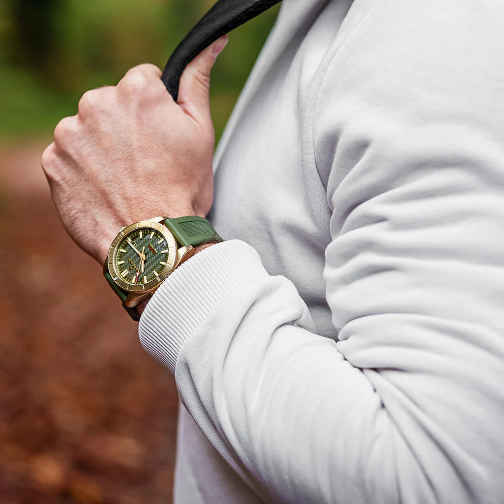 NORQAIN Adventure Sport Bronze Khaki Rubber Strap - Image 2