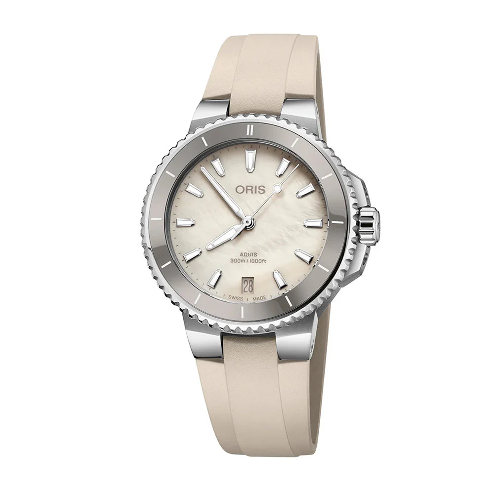Oris Aquis Date Crème Mother-of-Pearl Dial