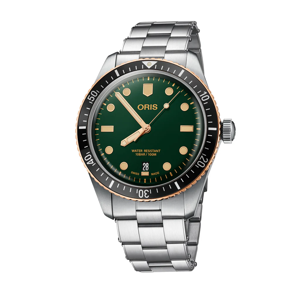 Oris Divers Sixty-Five Green Dial Stainless Steel