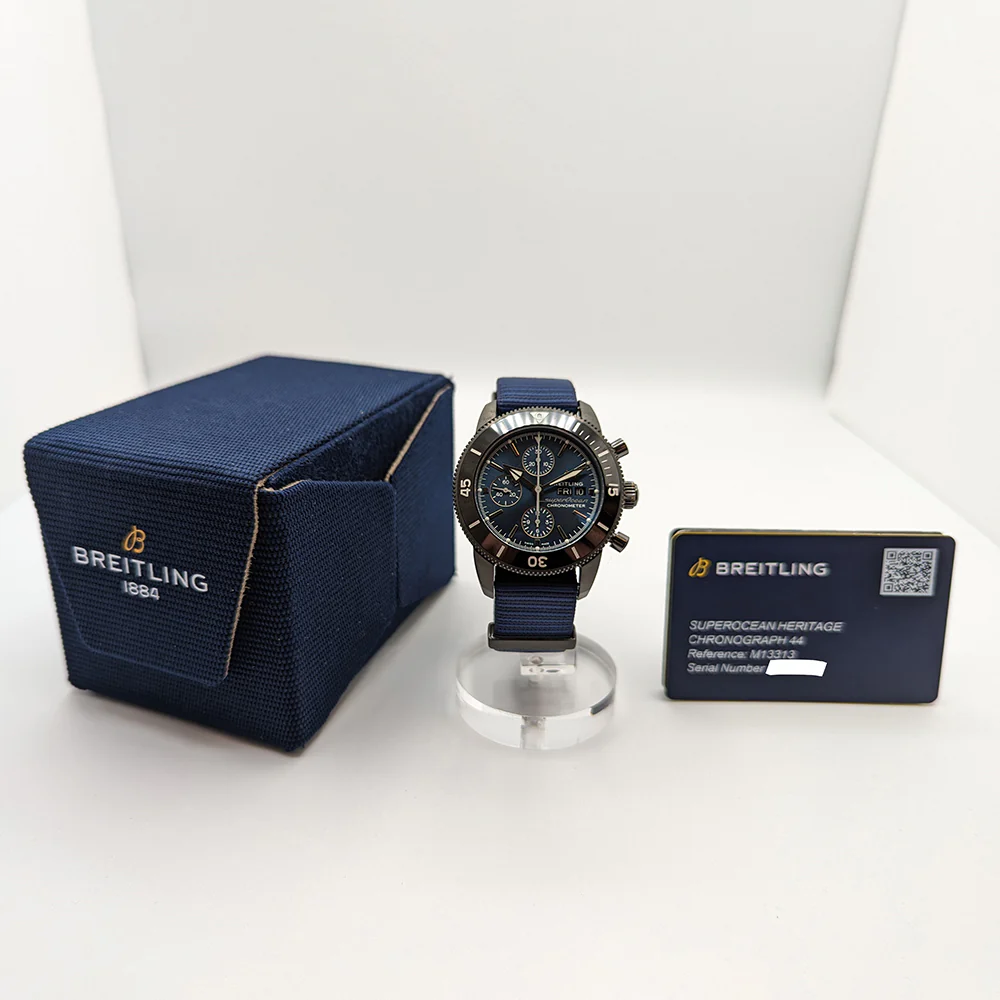 Pre Owned Breitling Superocean Heritage Chronograph Outerknown Blue - Image 5