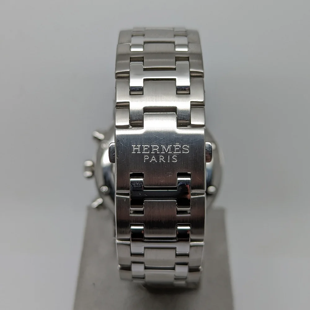 Pre Owned Hermes Clipper Chronograph Watch - Image 4