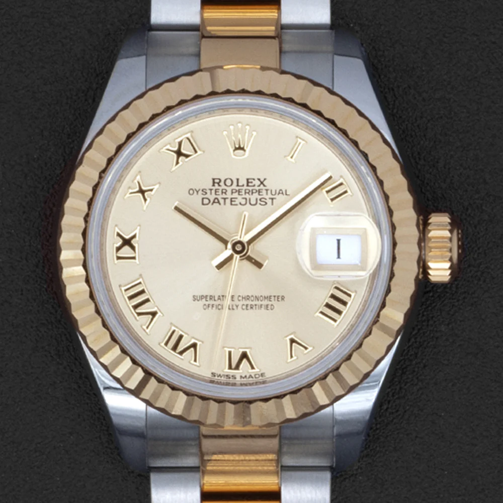 Pre Owned Rolex Datejust 28 Stainless Steel and Yellow Gold - Image 2