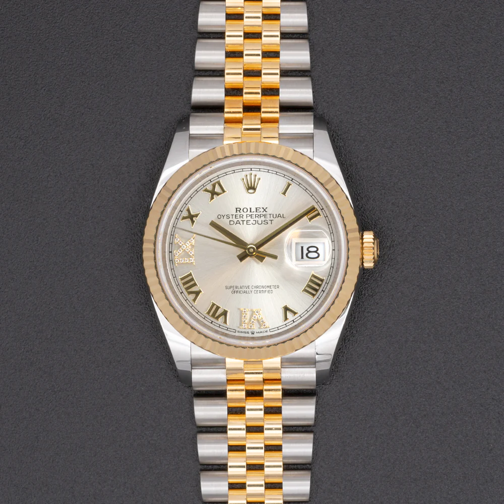 Pre Owned Rolex Datejust 31 Stainless Steel and Yellow Gold Silver Dial