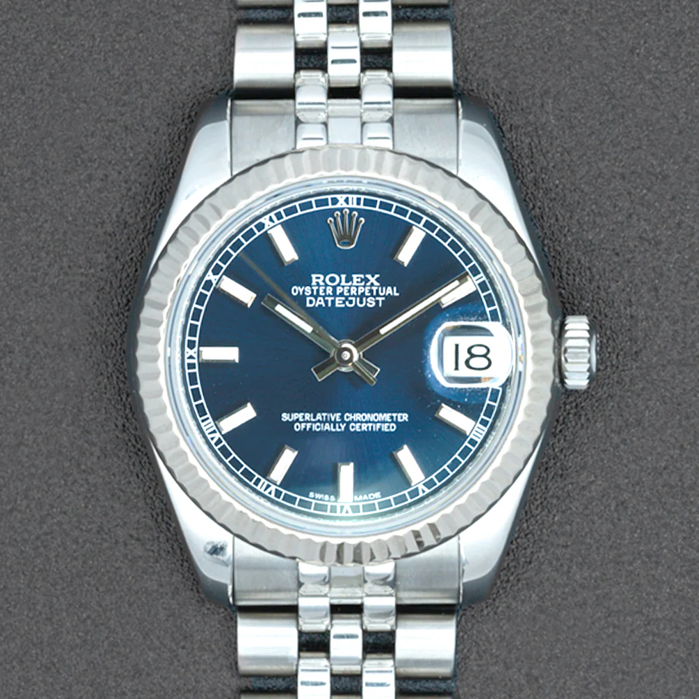 Pre Owned Rolex Datejust 31 Stainless Steel Blue Index Dial - Image 2
