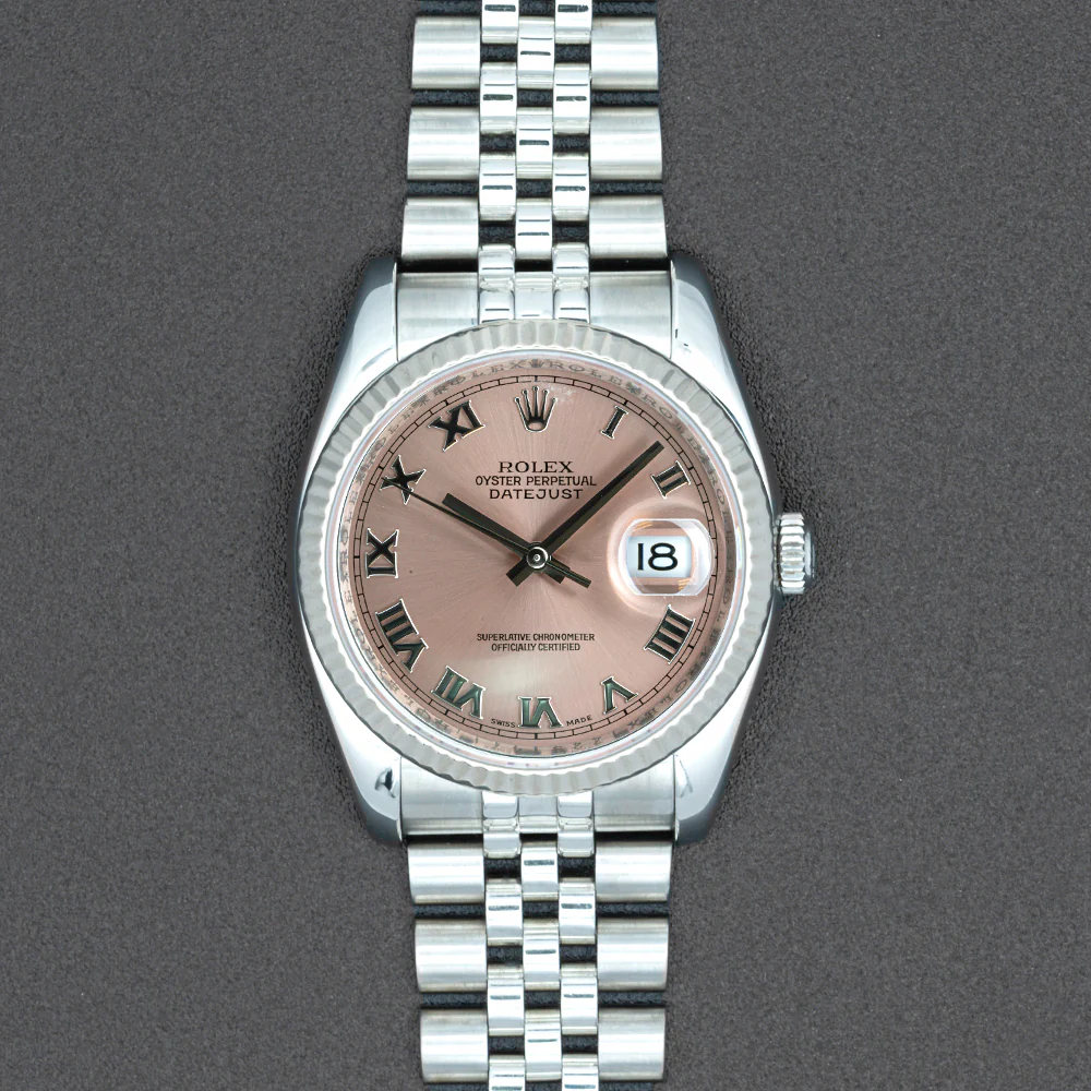 Pre Owned Rolex Datejust 36 Pink Dial Stainless Steel