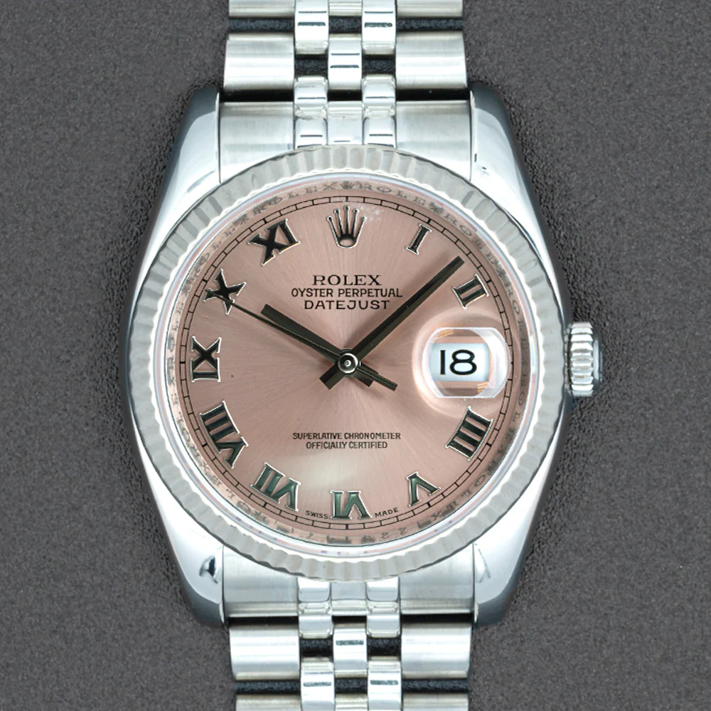 Pre Owned Rolex Datejust 36 Pink Dial Stainless Steel - Image 2