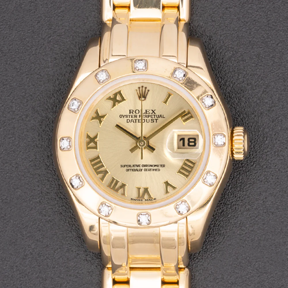 Pre Owned Rolex Datejust Pearlmaster Yellow Gold - Image 2