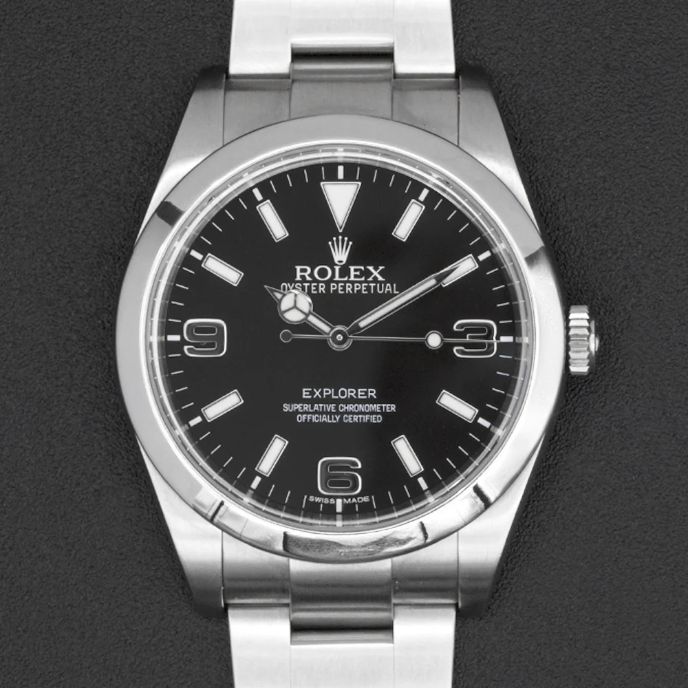 Pre Owned Rolex Explorer Stainless Steel Black Dial - Image 2