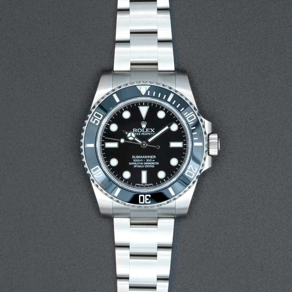 Pre Owned Rolex Submariner Stainless Steel Black Dial