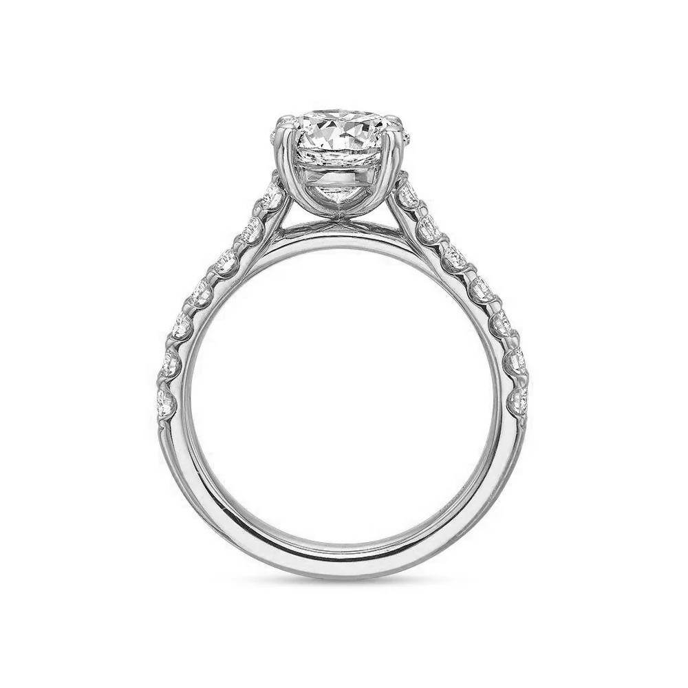 Precision Set FlushFit Platinum 0.45ct Diamond Engagement RIng Mounting - Image 3