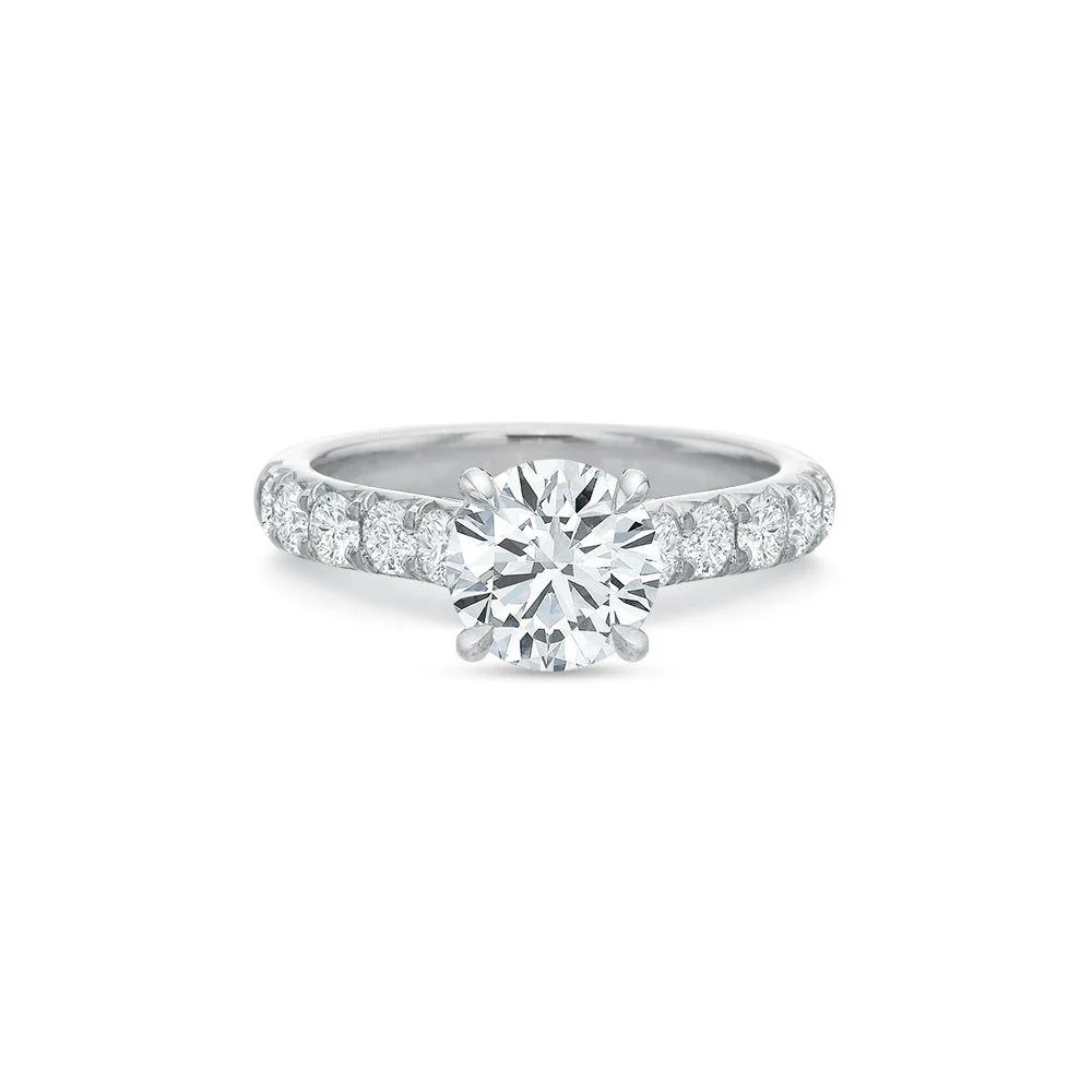 Precision Set FlushFit Platinum 0.77ct Diamond Engagement RIng Mounting