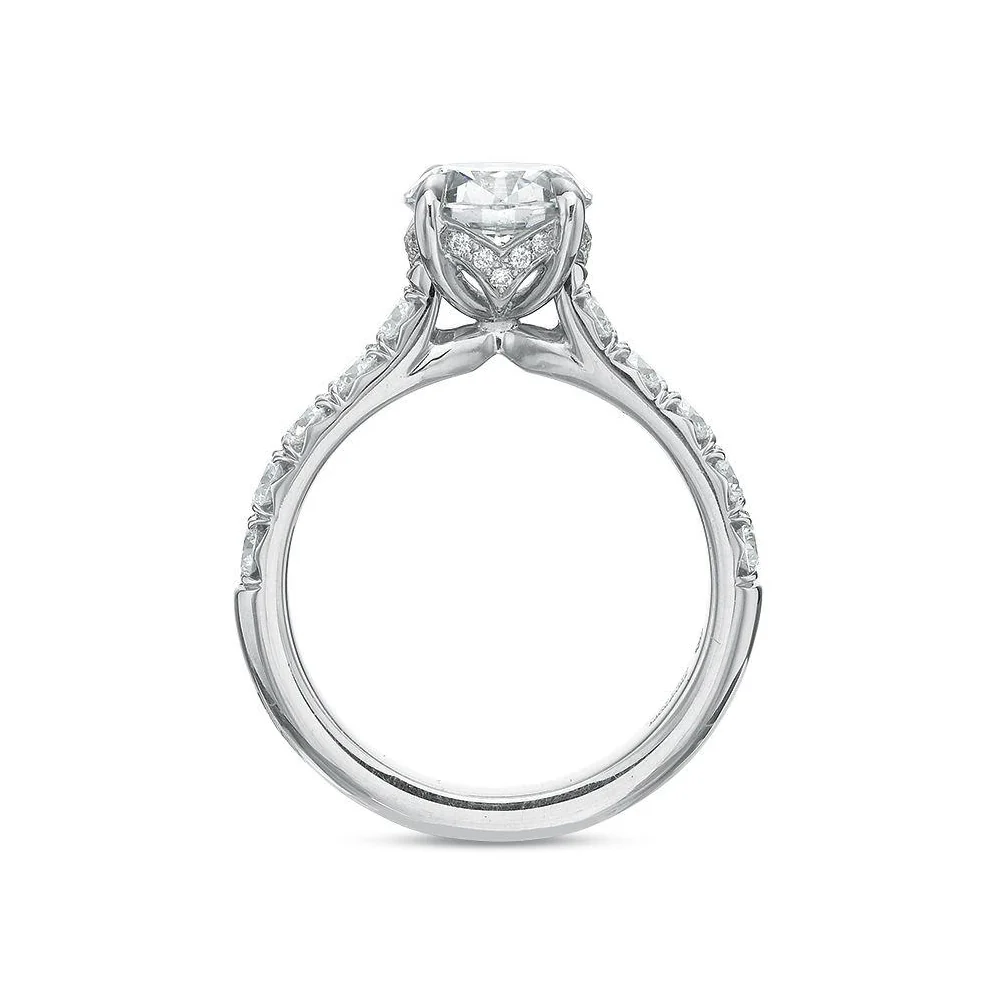 Precision Set FlushFit Platinum 0.77ct Diamond Engagement RIng Mounting - Image 3