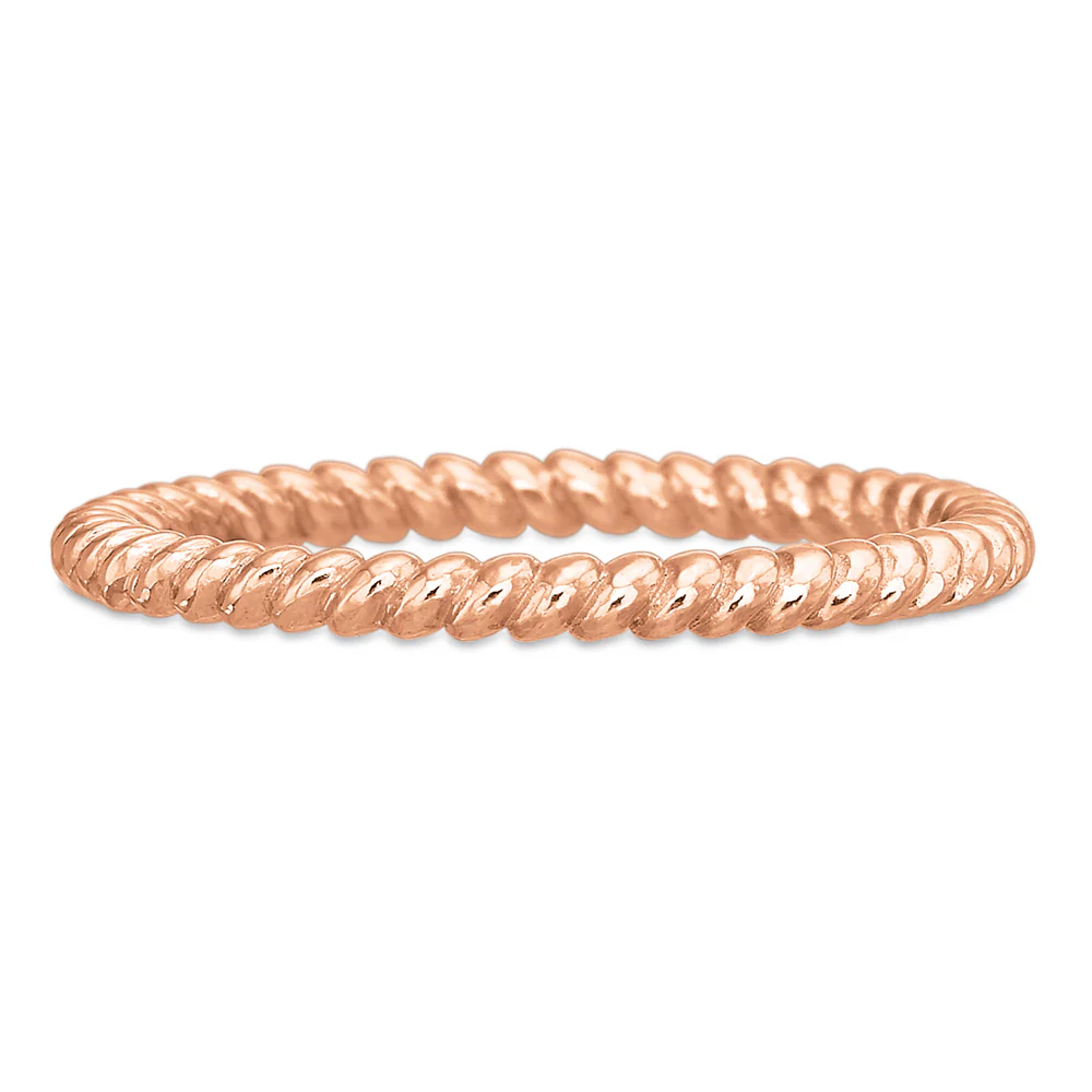 Precision Set Modern Classic 18K Rose Gold Plain Rope Band