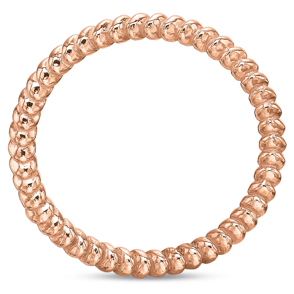 Precision Set Modern Classic 18K Rose Gold Plain Rope Band - Image 2