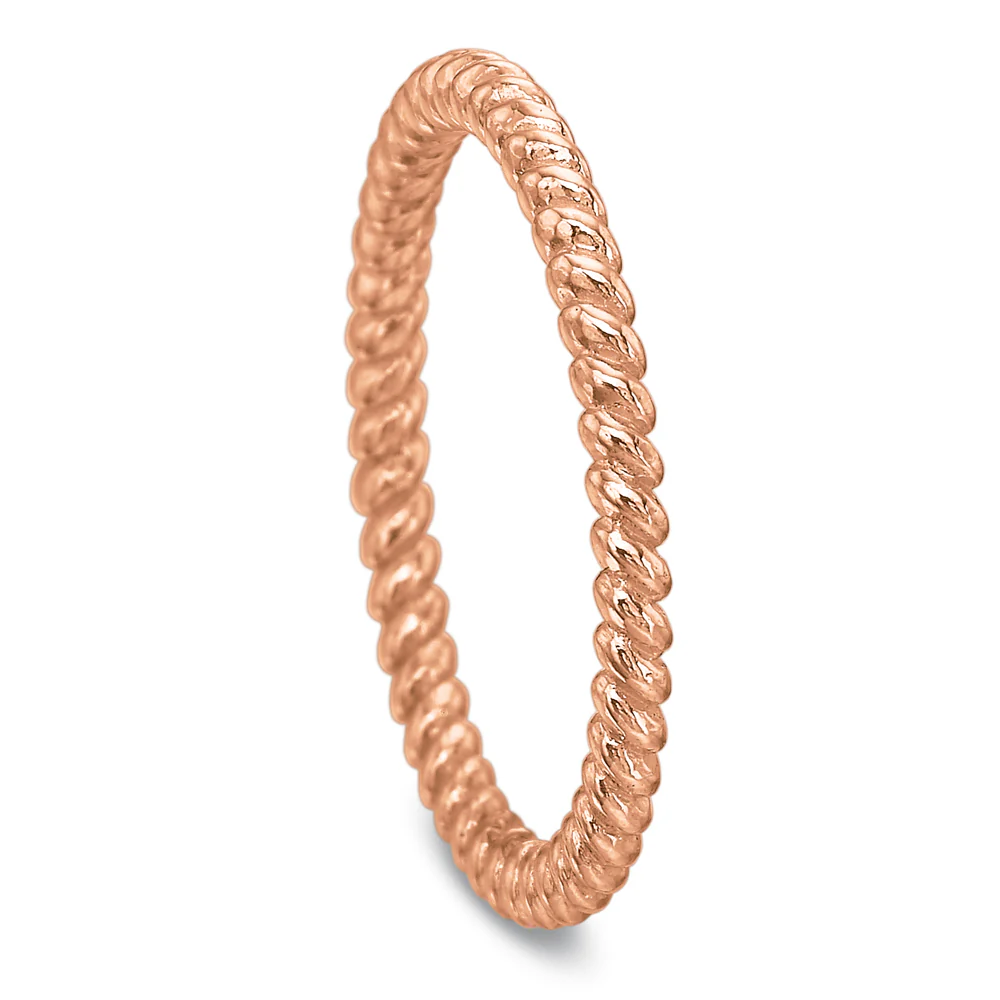 Precision Set Modern Classic 18K Rose Gold Plain Rope Band - Image 3
