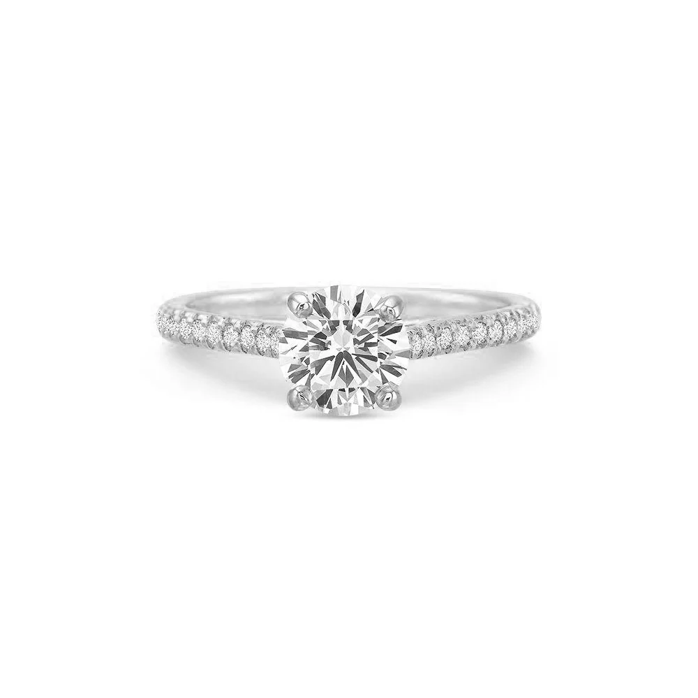 Precision Set New Aire Platinum 0.14ct Diamond Engagement RIng Mounting