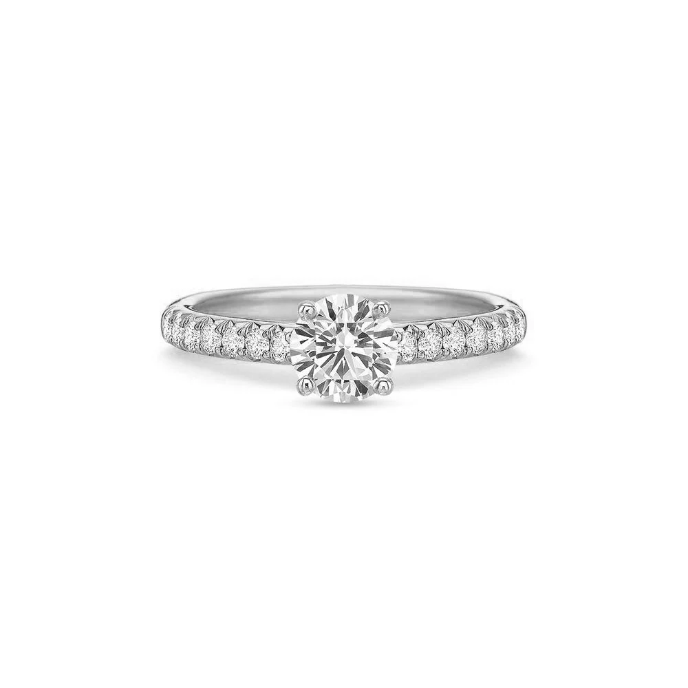 Precision Set New Aire Platinum 0.22ct Diamond Engagement Ring Mounting