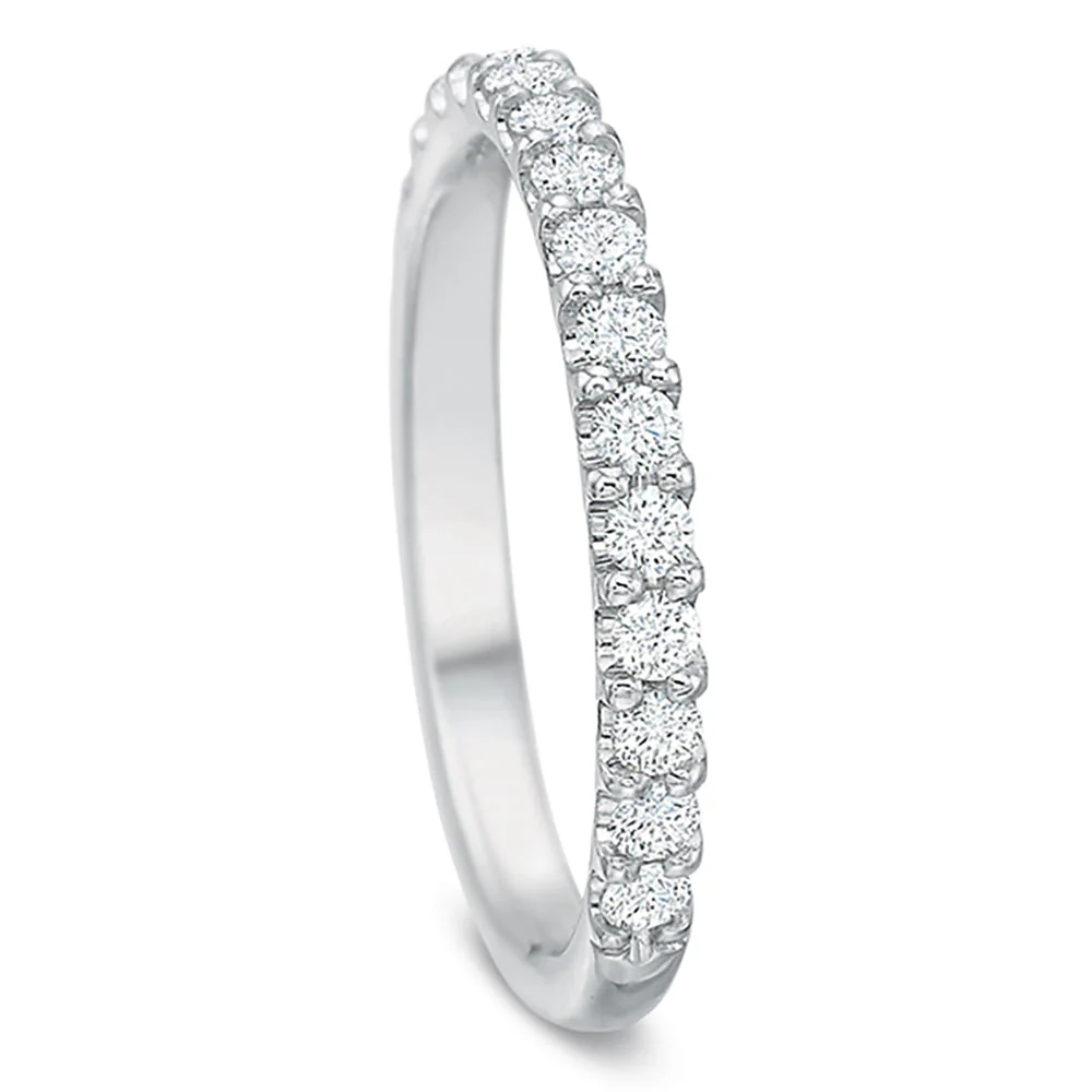 Precision Set Platinum 0.37ct Diamond Wedding Band - Image 2