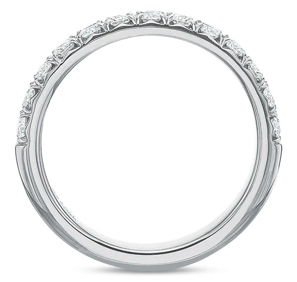 Precision Set Platinum 0.51ct Diamond Wedding Band - Image 3