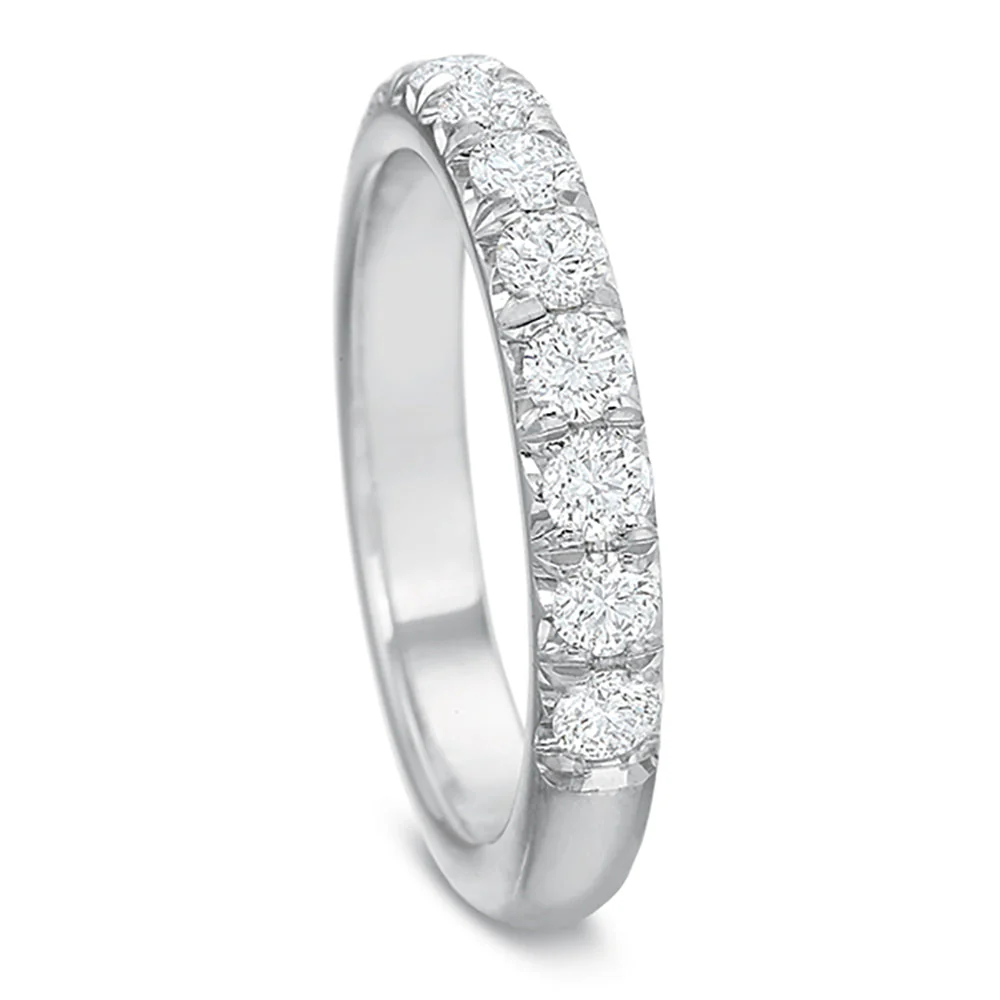Precision Set Platinum 0.75ct Diamond Wedding Band - Image 2